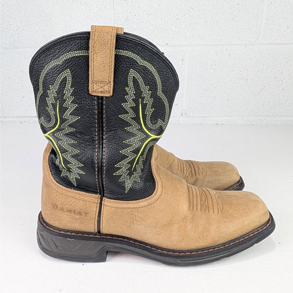 Ariat Youth 6 Workhog XT Square Toe Boots - Tumbled Bark